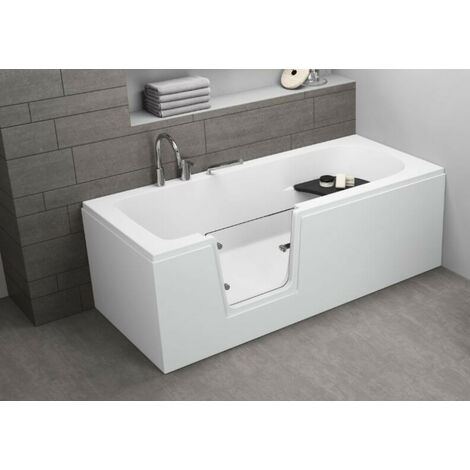 Baño de puerta ADELAIDE II 160/170/180x75/80x54 cm - Dimensiones: 180cm
