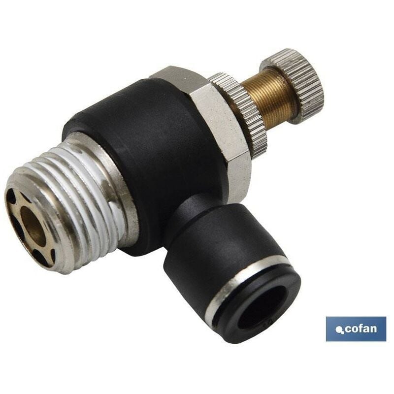 

REGULADOR CÓNICO UNIDIRECCIONAL PARA CILINDRO T-6 R-1/4 .. - Cofan