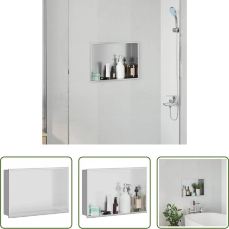 Baño moderno -  Nichos de Ducha Plateado 45 x 30 x 9,5 cm Acero inoxidable