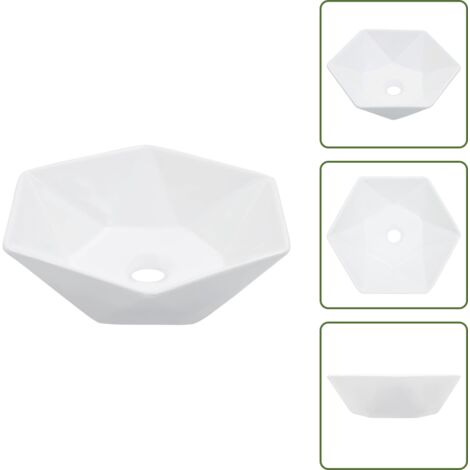 Baño moderno - vidaXL Lavabo 41x36,5x12 cm cerámica blanco - Lavabo decorativo