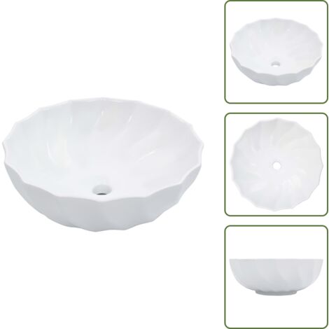 Baño moderno - vidaXL Lavabo 46x17 cm cerámica blanco - Lavabo decorativo