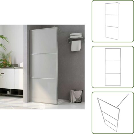 Baño moderno - vidaXL Mampara de ducha accesible vidrio ESG esmerilado 115x195 cm - Ducha con cristal