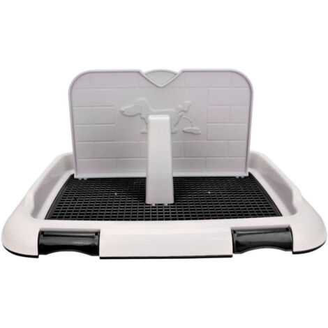 Baño para perros de interior, adiestramiento de cachorros, orinal para gatos, valla, bandeja para orinar con temporizador, color negro