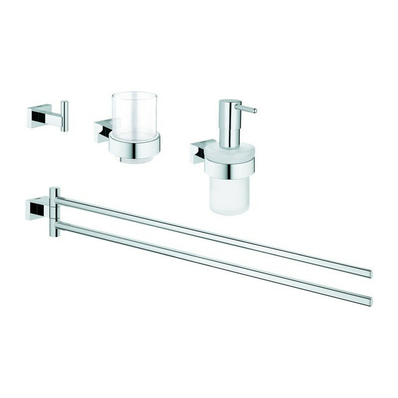 

Baño-Set 4 en 1 ESSENTIALS CUBE cromo