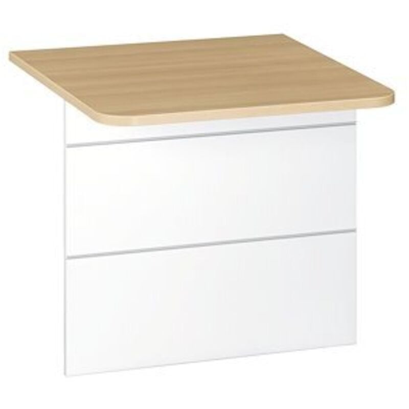 Gautier - Banque d'accueil basse droite pour personne à mobilité réduite l 80 x h 74 cm - Sunday - chêne clair