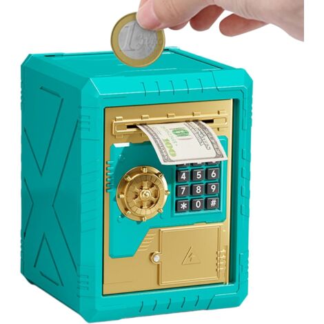 Banque d'argent électronique, boîte d'économie d'argent avec Mot de Passe - Banque de pièces ATM,Tirelires sécurisées, Verrouillage par Mot de Passe, boîte d'économie de pièces de Monnaie ATM, Jouets