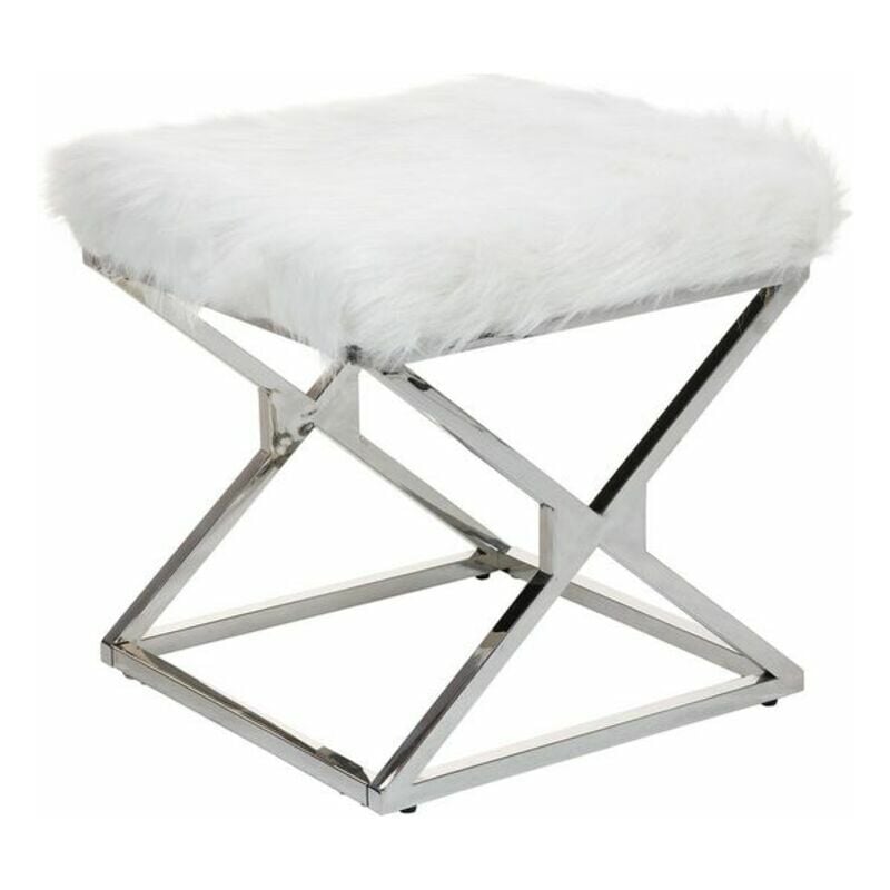 

Banqueta Blanco Plata Poliéster (45 x 45 x 45 cm)