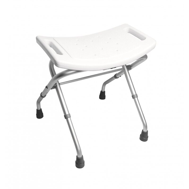 

Banqueta de aluminio regulable y plegable para baño - CM Baño