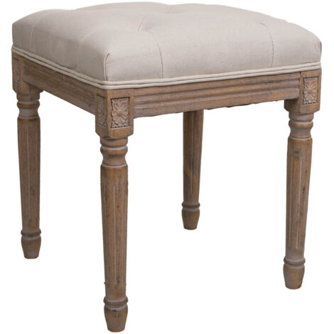 Banqueta de madera marrón 41x41x48