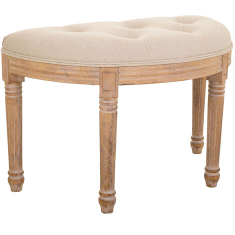 Banqueta de madera marrón 62x45x48 cm