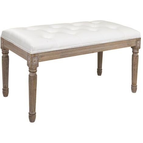 BANQUETA DE MADERA TAPIZADA 100x41x48h cm