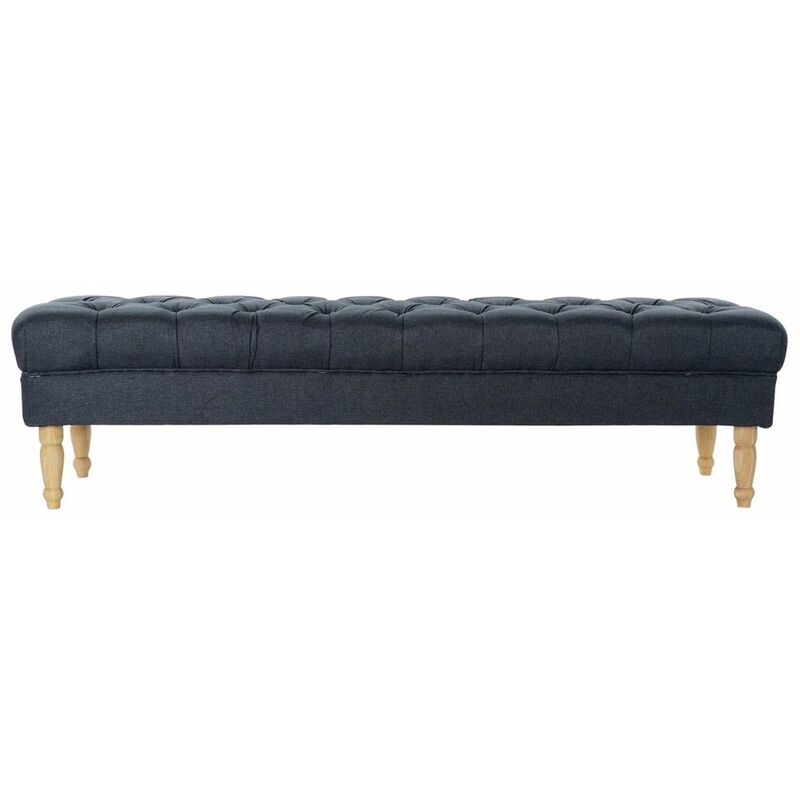 

Banqueta DKD Home Decor Azul Poliéster Madera de caucho (158 x 50 x 42 cm)