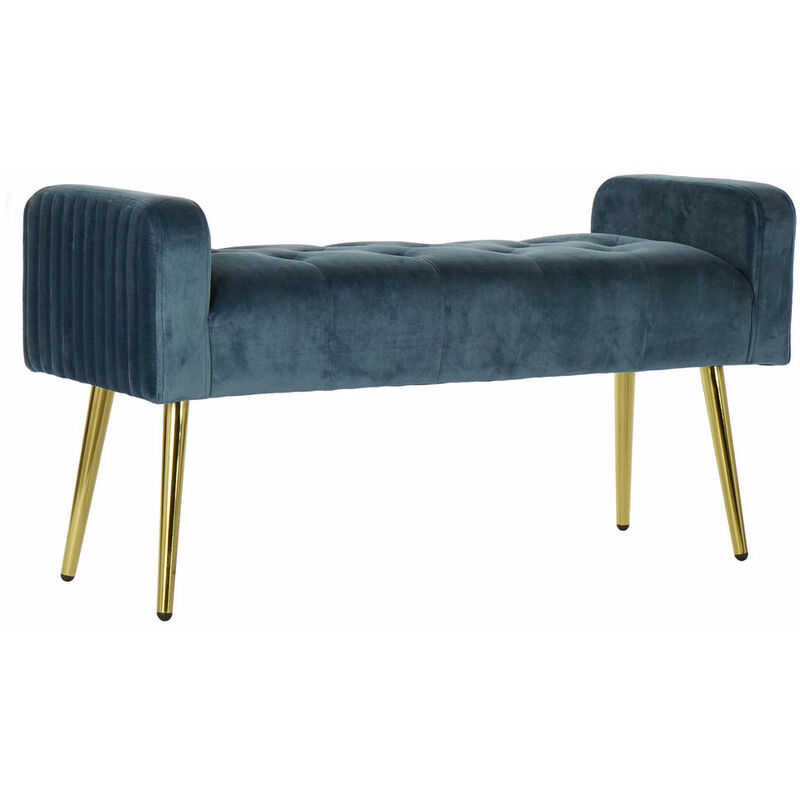 

Banqueta DKD Home Decor Azul Poliéster Madera MDF (100 x 37 x 52 cm)