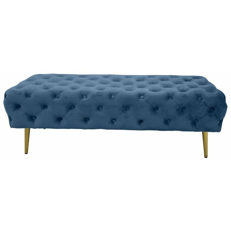 

Banqueta DKD Home Decor Azul Poliéster Metal (120 x 45 x 40 cm)
