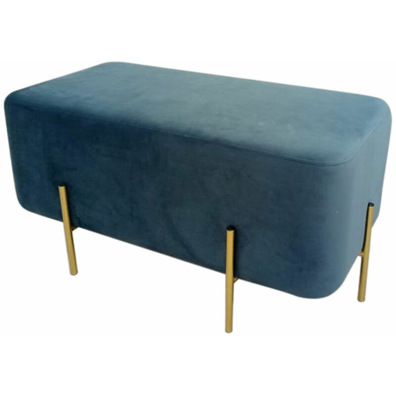 

Banqueta DKD Home Decor Azul Poliéster Metal (91 x 46.5 x 42 cm)