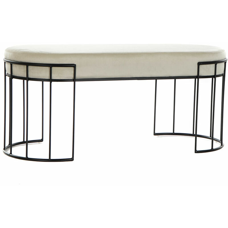 

Banqueta DKD Home Decor Beige Poliéster Metal (99 x 40 x 44 cm)