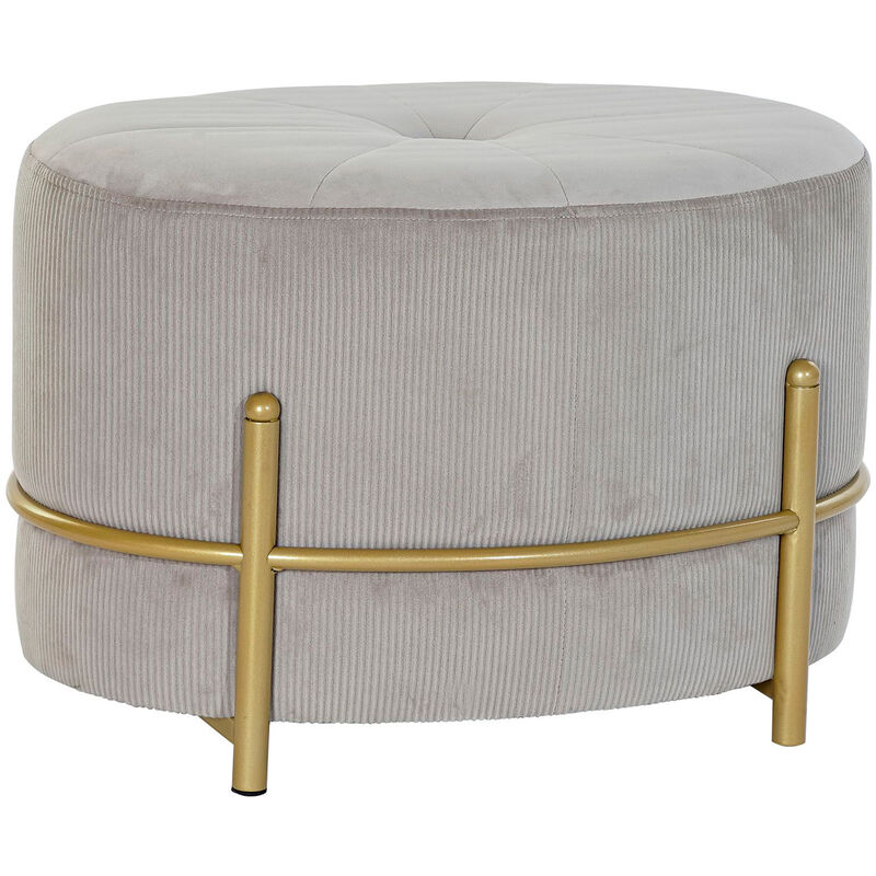 

Banqueta DKD Home Decor Beige Poliéster Metal Dorado