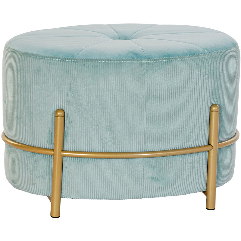 

Banqueta DKD Home Decor Poliéster Metal Dorado Azul cielo
