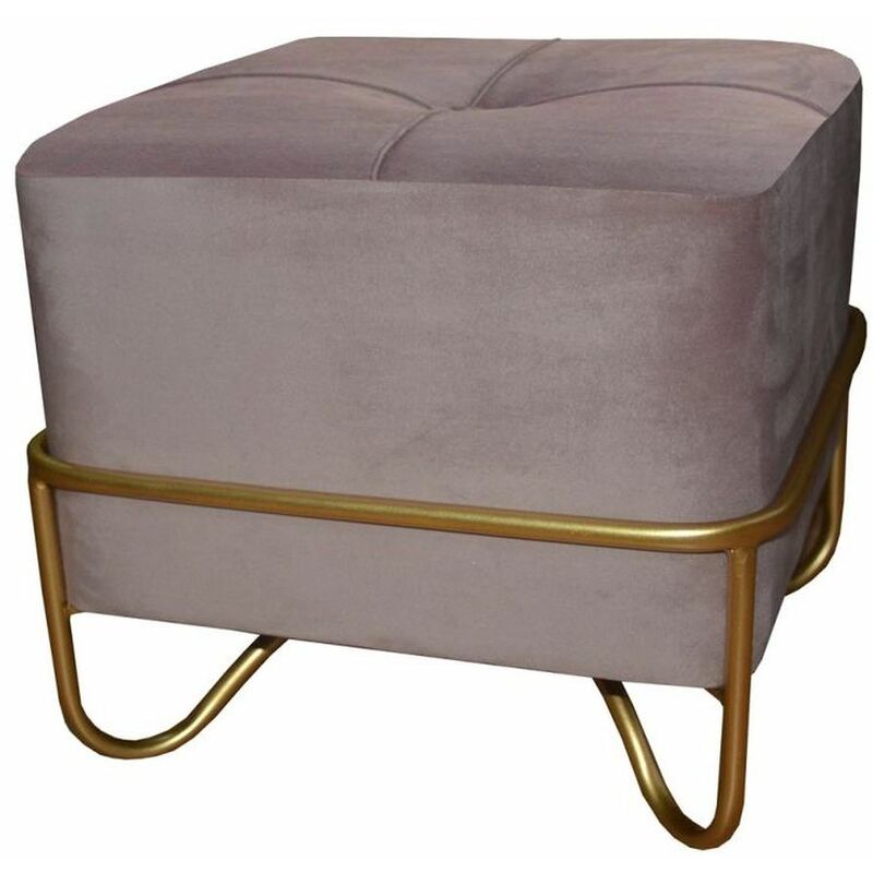 

Banqueta DKD Home Decor Rosa Poliéster Espuma Metal Dorado Madera MDF (42 x 42 x 38 cm) -