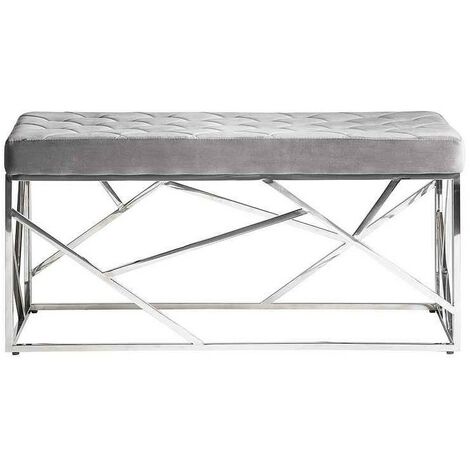 BANQUETA modelo MANHATTAN acabado en gris de BURKINA - CROMO