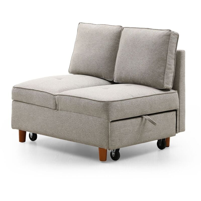 Banquette 2 places convertible Zinez Tissu Beige