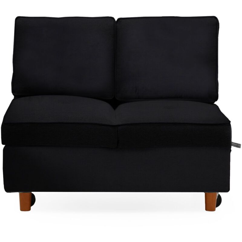 Cotecosy - Banquette 2 places convertible Zinez Velours Noir