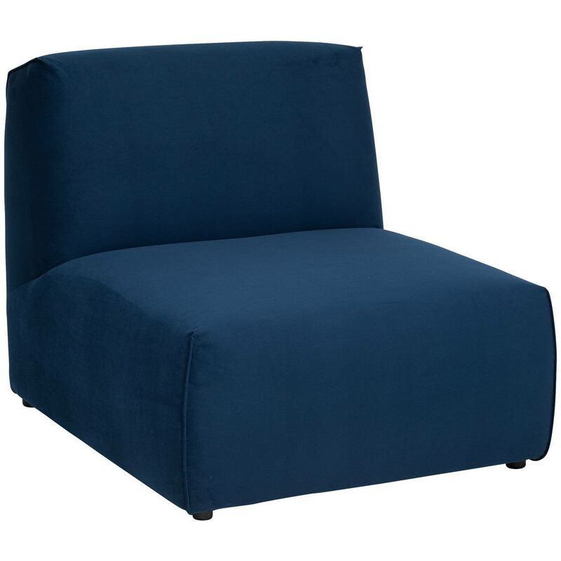 Module chauffeuse Kiona en velours 99x75cm bleu Atmosphera créateur d'intérieur