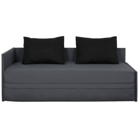 Banquette ATLANTA195 x 93 x 85, matelas Dunlopillo, pearl gris pearl noir