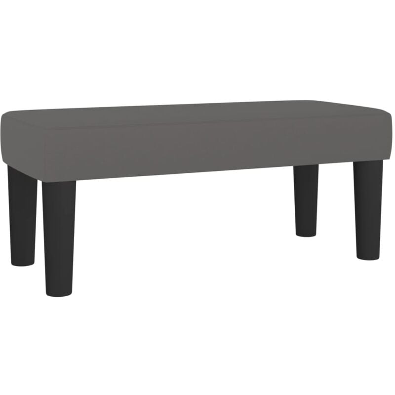 Banquette banc de lit design classique 70 x 30 x 30 cm en pvc gris DEC024671