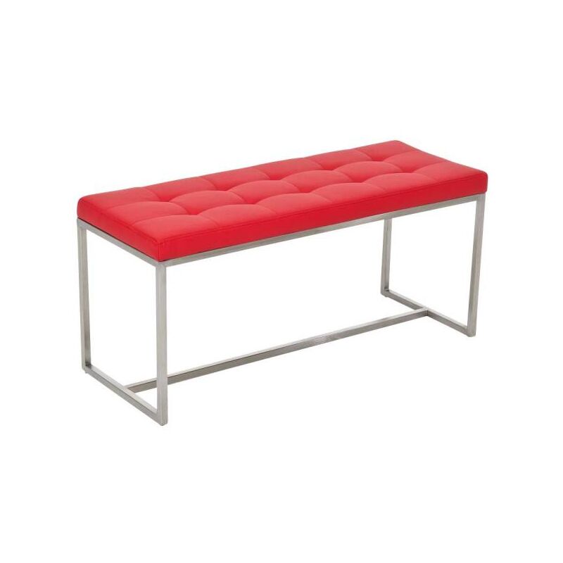 Banc interne 2 sièges dans un banc en cuir écologique farci des couleurs élégantes farcis différentes couleurs Couleur : Rouge