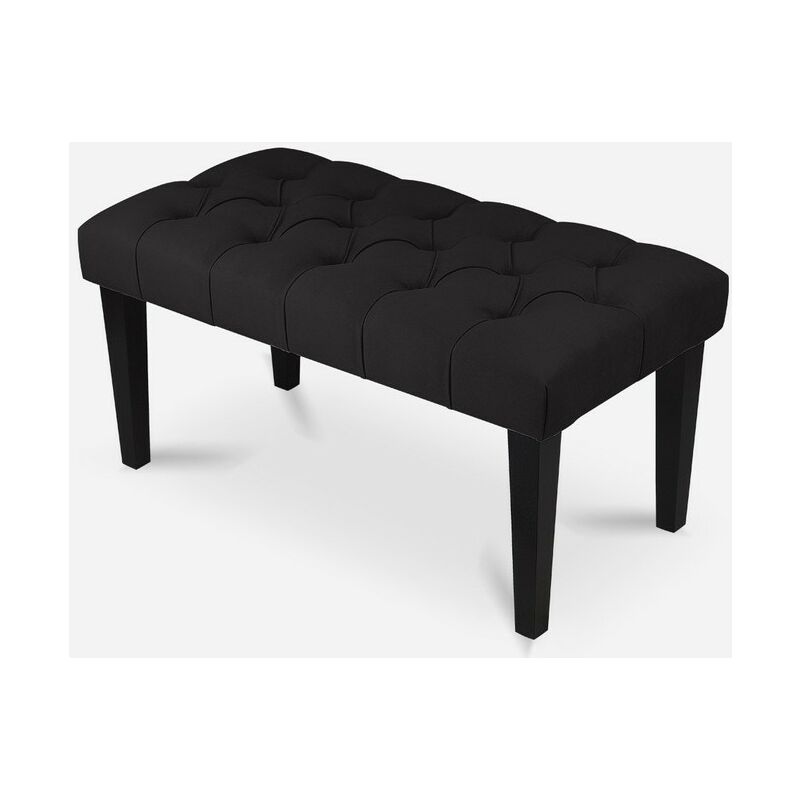 Viva - Banquette, bout de lit noir 80x40x40 cm