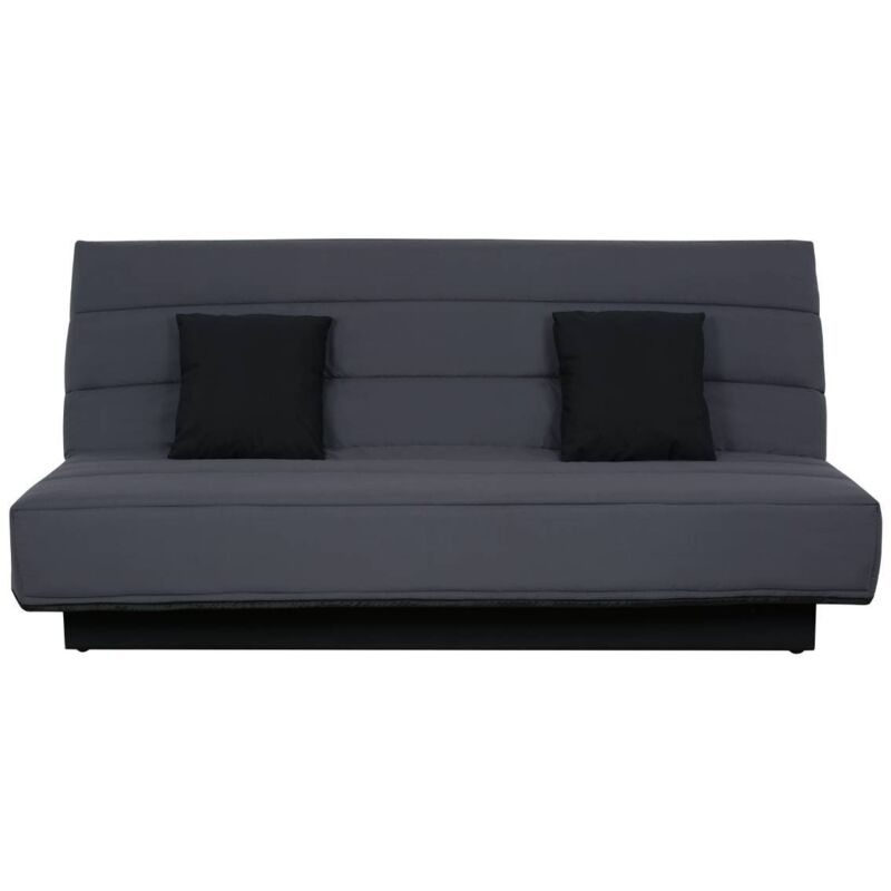 Banquette BZ 140x190 - Tissu gris - MELISSA