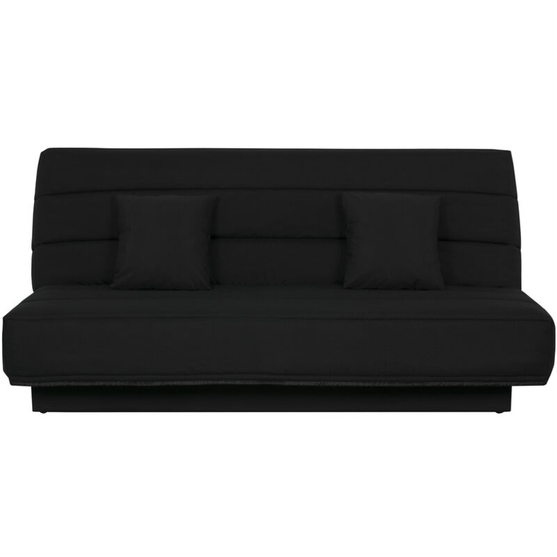 Banquette BZ 140x190 - Tissu noir - MELISSA