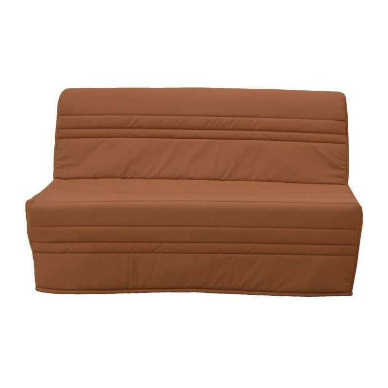 Banquette BZ 2 places Joe - Tissu terracotta - L143 x P97 x H89cm - Fabrication française - GRUHIER