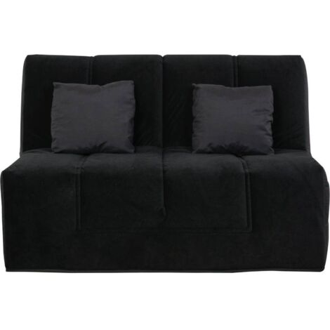 Banquette BZ HOUSTON 160x200, coton noir