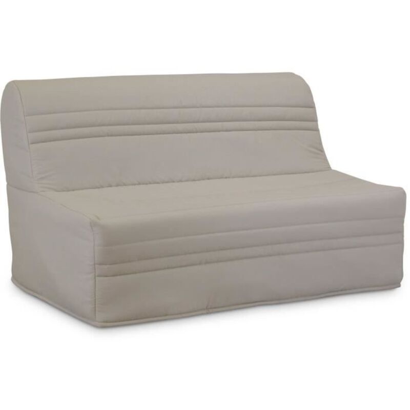 Banquette BZ JOE - Tissu beige - 3 places - L 143 x P 97 cm - Couchage 140 x 190 cm