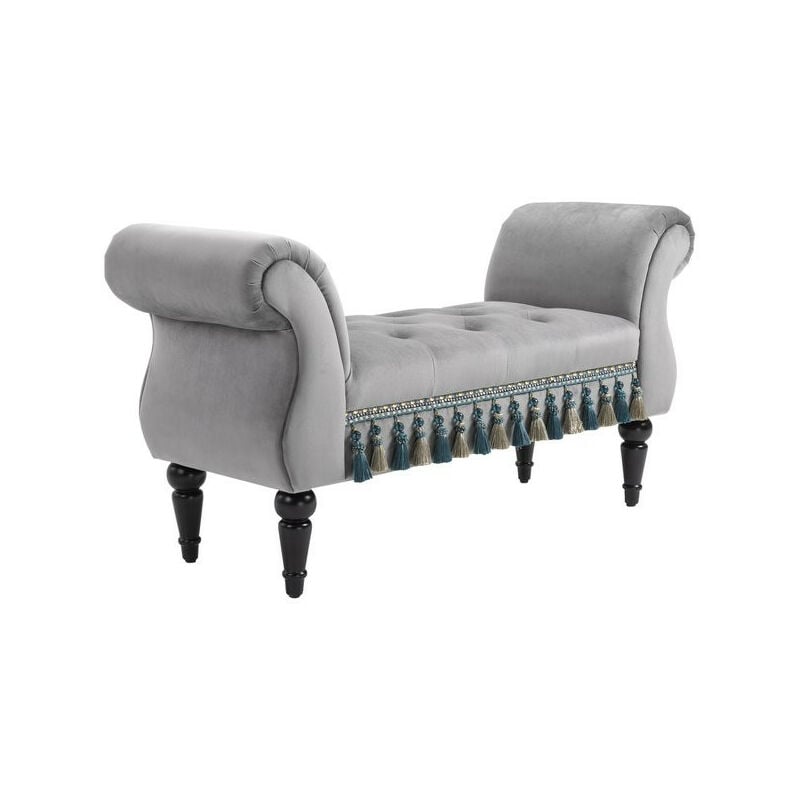 MH - Banquette capitonnée marquise grise