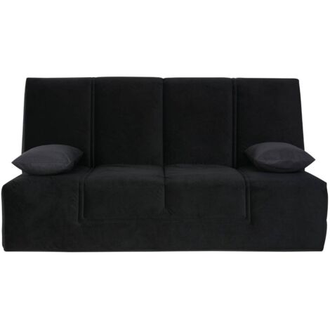 Banquette CC HOUSTON 130x190, matelas Simmons, angel noir