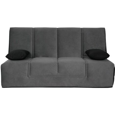 Banquette CC LOS ANGELES 130x190, matelas Dunlopillo, angel gris
