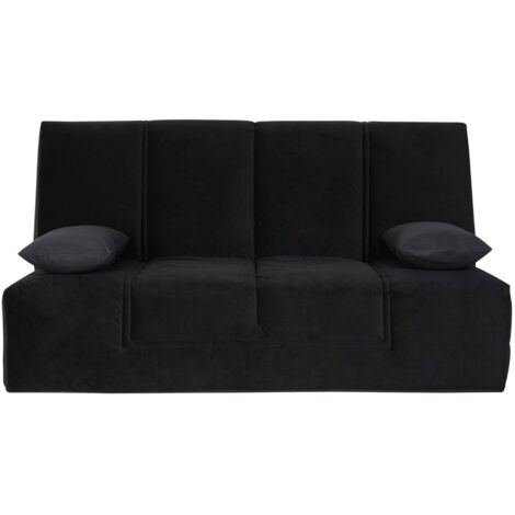 Banquette CC WASHINGTON 130x190, matelas Simmons, coton noir