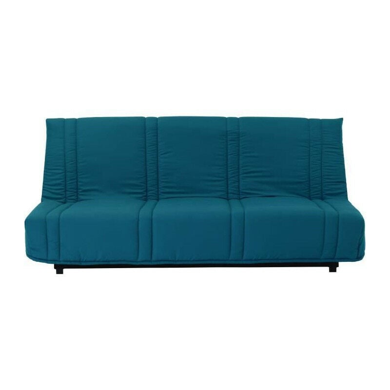 Banquette clic clac 3 places - Bleu canard - 100% coton - L 193 x P 92 cm - LENA