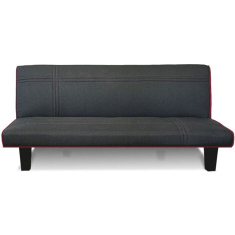 DESIGNETSAMAISON Banquette Clic Clac 3 places gris - Segura