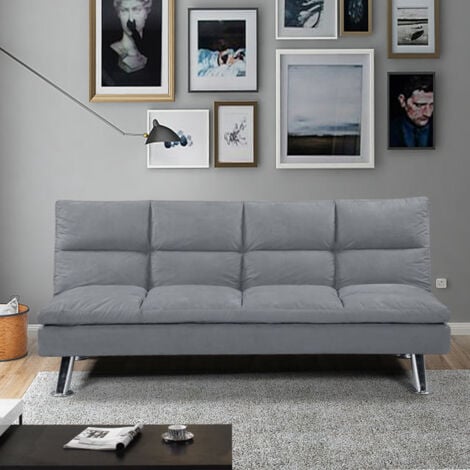 Banquette Clic Clac 3 places gris - Vanan