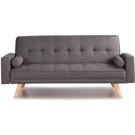 Banquette Clic Clac 3 places gris - Vienne