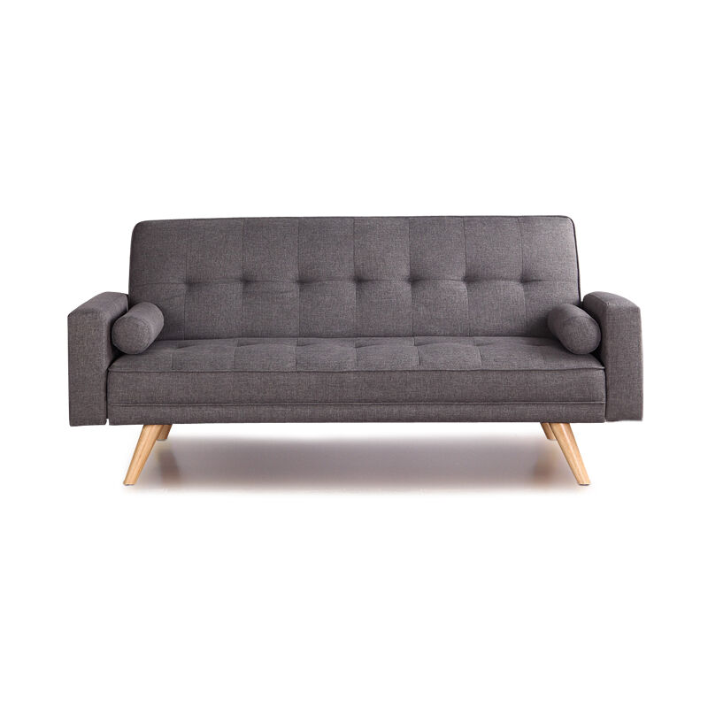 Designetsamaison - Banquette Clic Clac 3 places gris - Vienne