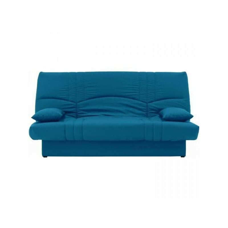 Sans Marque - Banquette clic clac 3 places - Tissu bleu canard - Style Contemporain - l 190 x P92 cm - dream