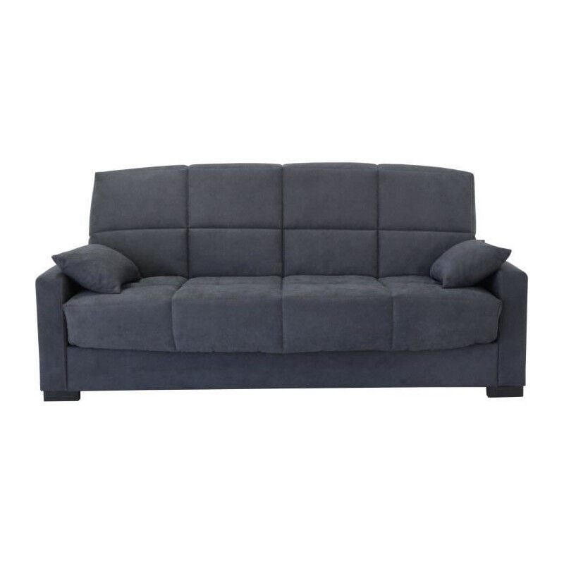 Les Tendances - Banquette clic clac 3 places - tissu gris anthracite - Style contemporain - L223