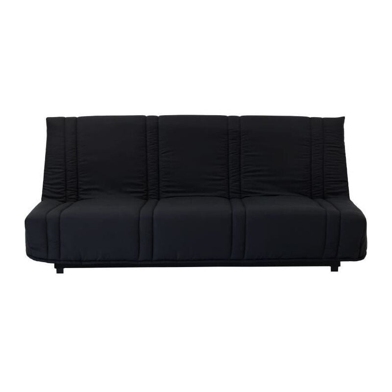 Banquette clic clac 3 places - tissu Noir - Style contemporain - L 193 x P 92 cm
