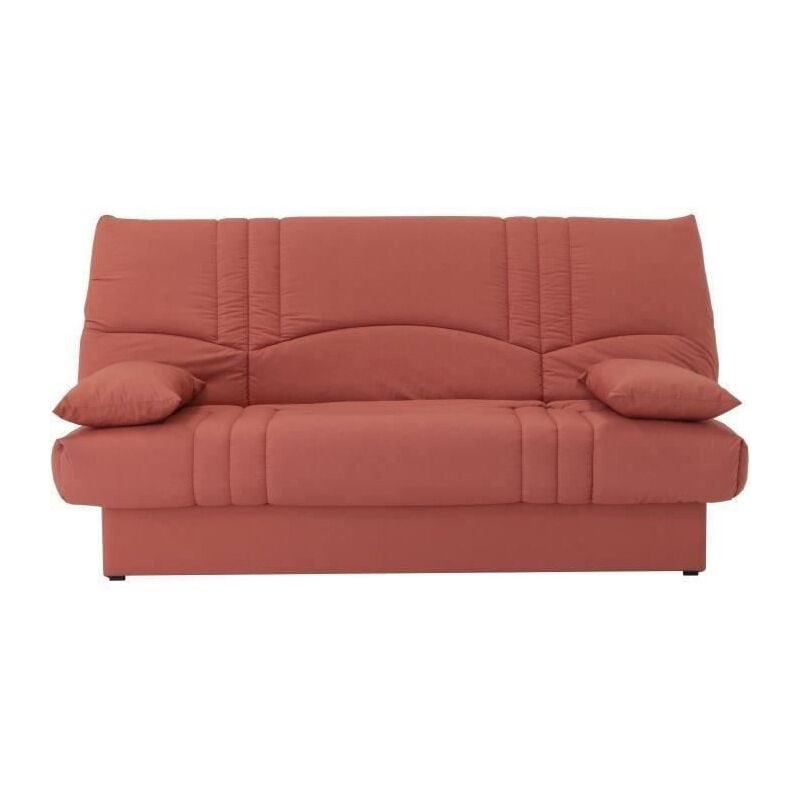 Les Tendances - Banquette clic clac 3 places - tissu Terracotta - Style contemporain - l 190 x p 92 cm - dream