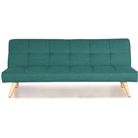 DESIGNETSAMAISON Banquette Clic Clac 3 places vert - Siljan